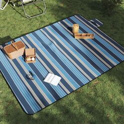 Patura pentru picnic VidaXL 4004206 200x150cm (Blue/White) Thumb