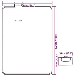 Одеяло для пикника VidaXL 4004207 200x150cm (Red/Blue) Thumb