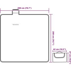 Одеяло для пикника VidaXL 4004210 200x200cm (Dark Blue) Thumb
