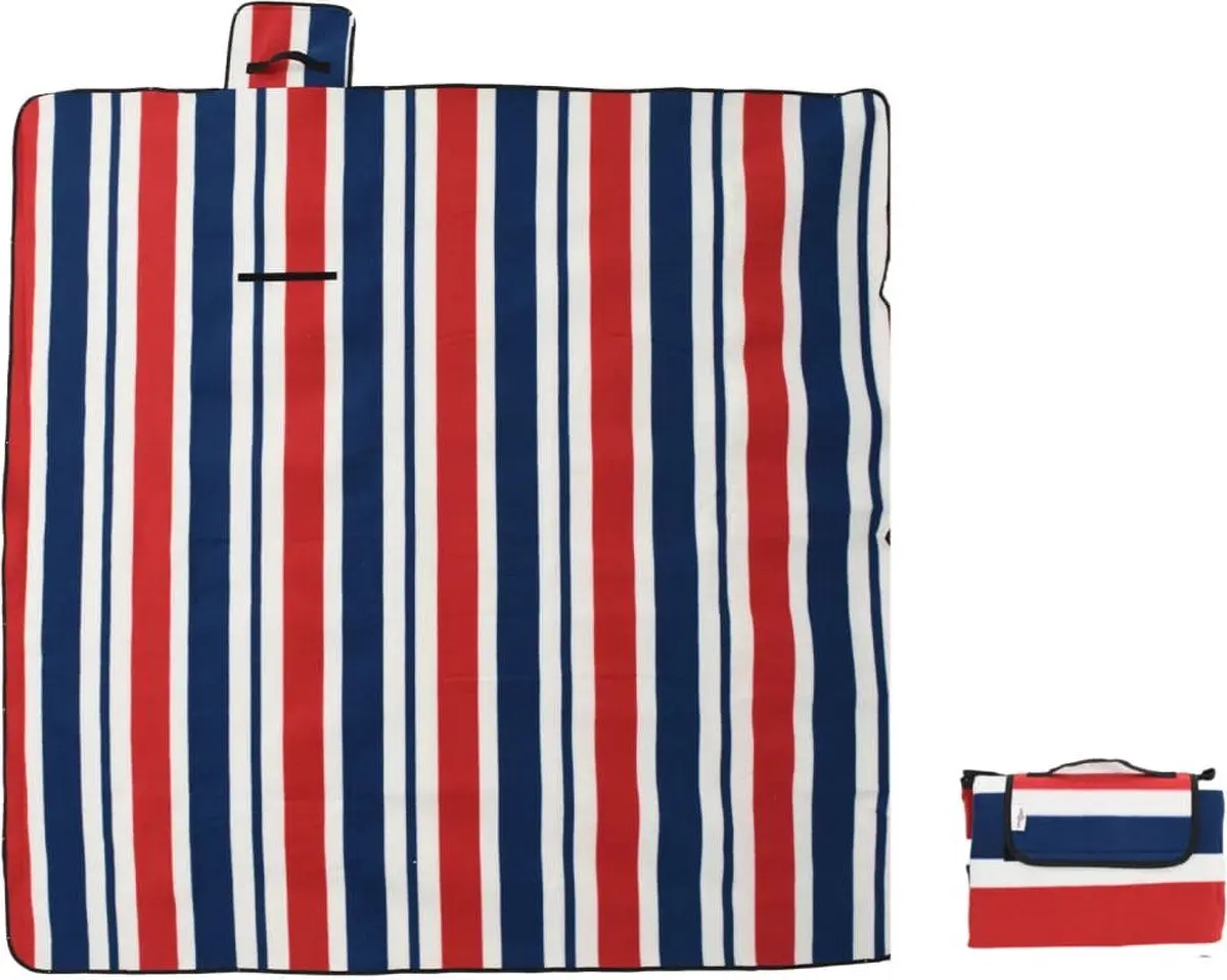 Patura pentru picnic VidaXL 4004212 200x200cm (Red/Blue)