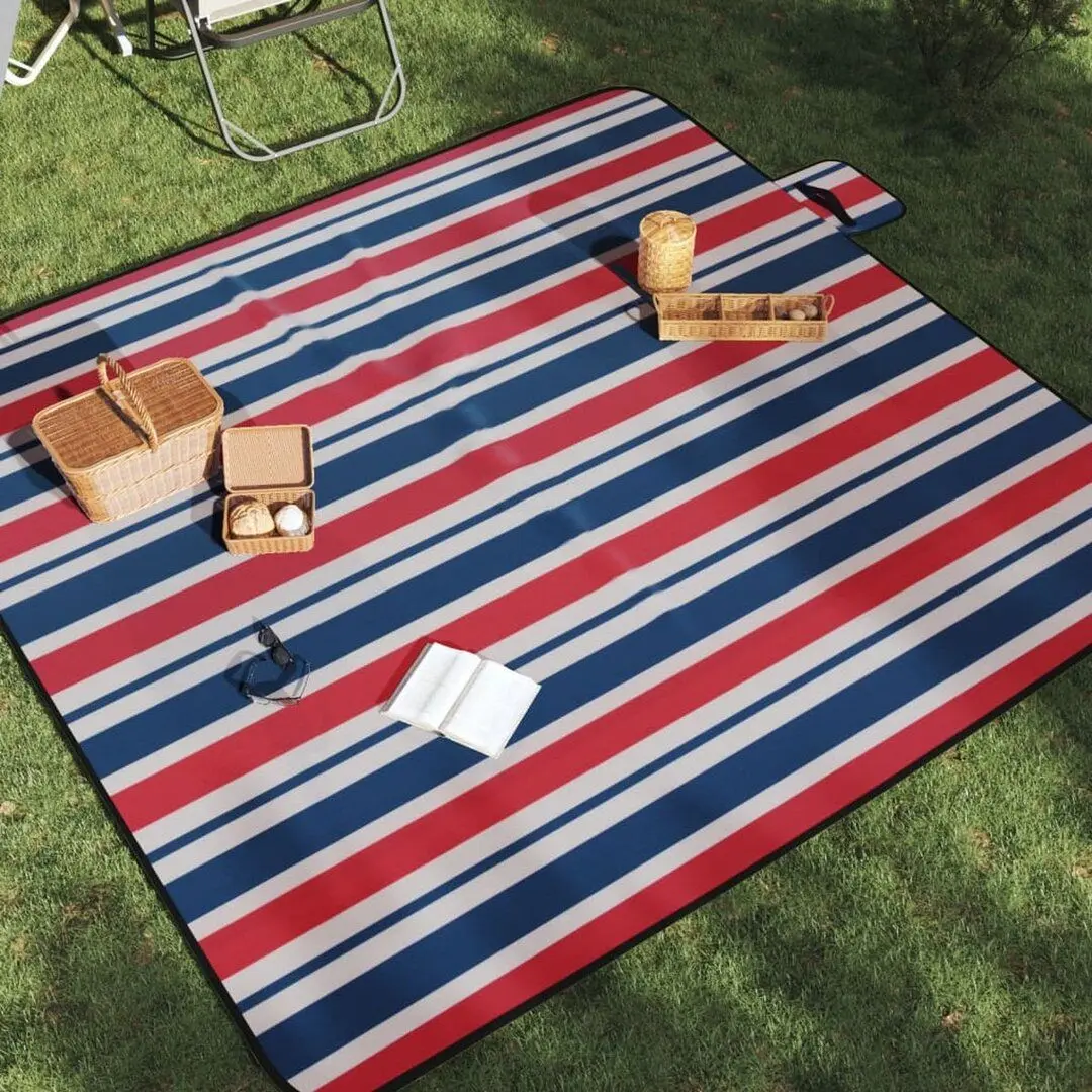 Patura pentru picnic VidaXL 4004212 200x200cm (Red/Blue)