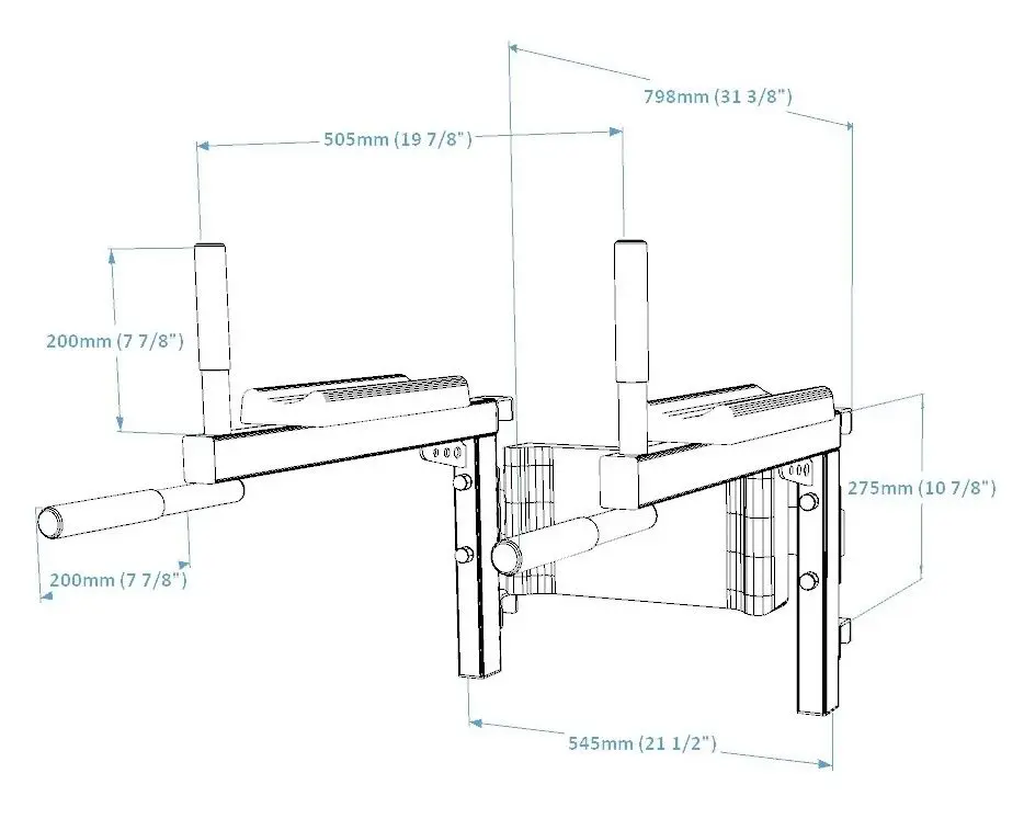 Турник для шведской стенки BenchK DB1B (Black)