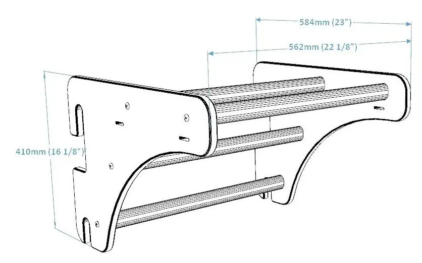 Турник для шведской стенки BenchK PB204 (Light Beech)