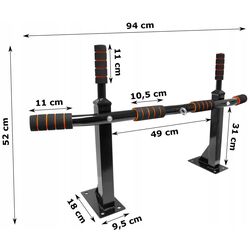 Bară orizontală de perete Gotel D2A (Black/Red) Thumb