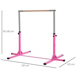 Брусья гимнастические Homcom A91-099PK (Pink) Thumb