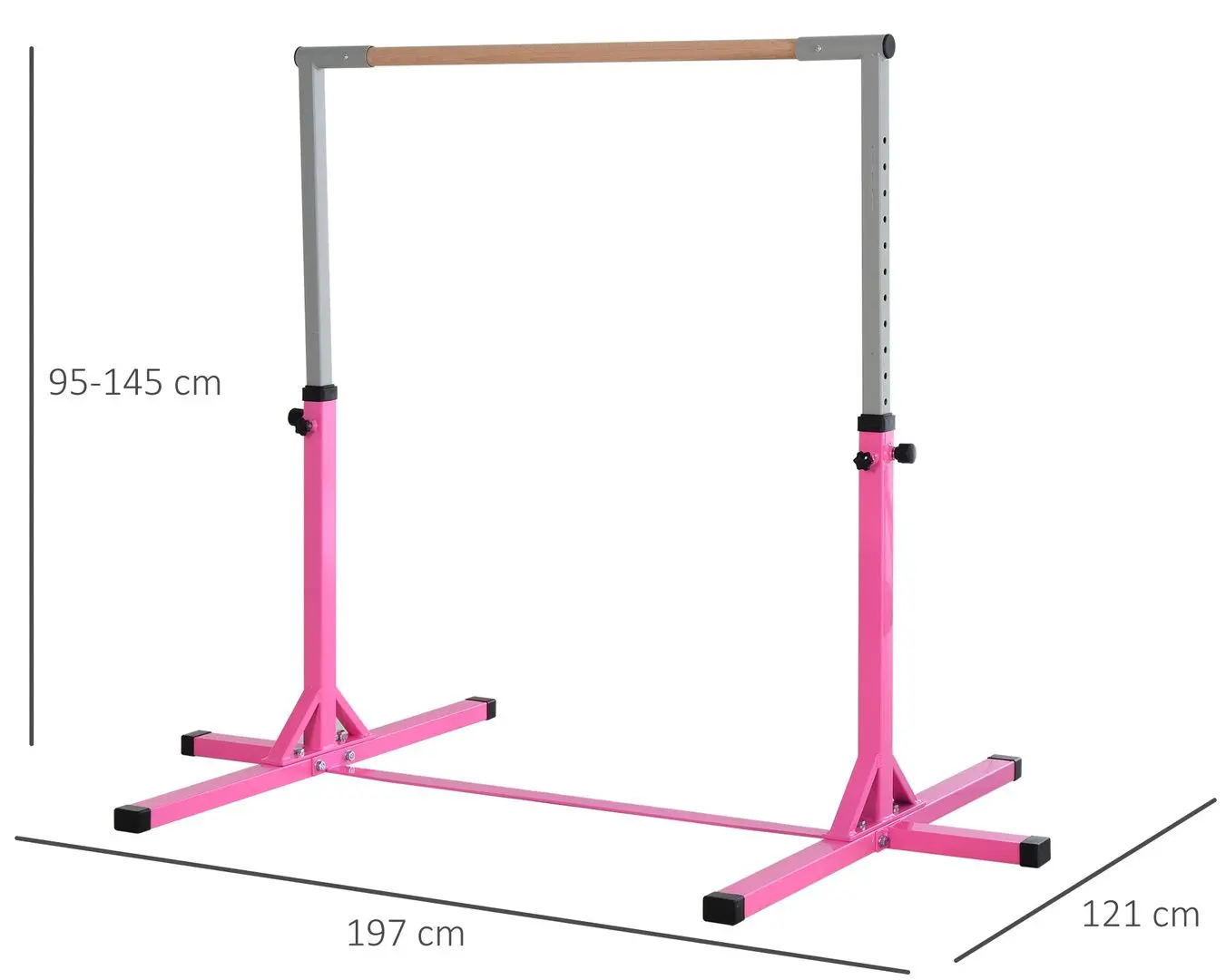 Брусья гимнастические Homcom A91-099PK (Pink) - 3