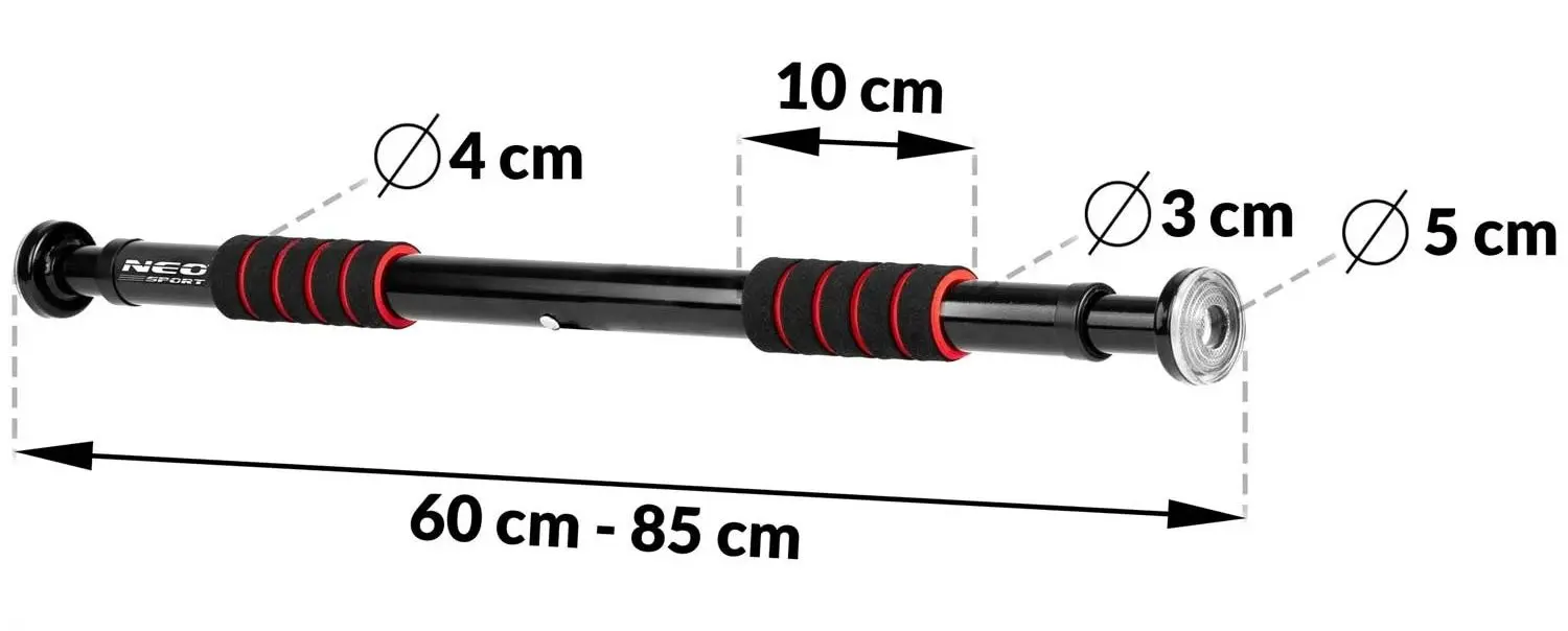 Bara de tractiuni pentru usa Neo-Sport NS-310 (Black/Red) - 7