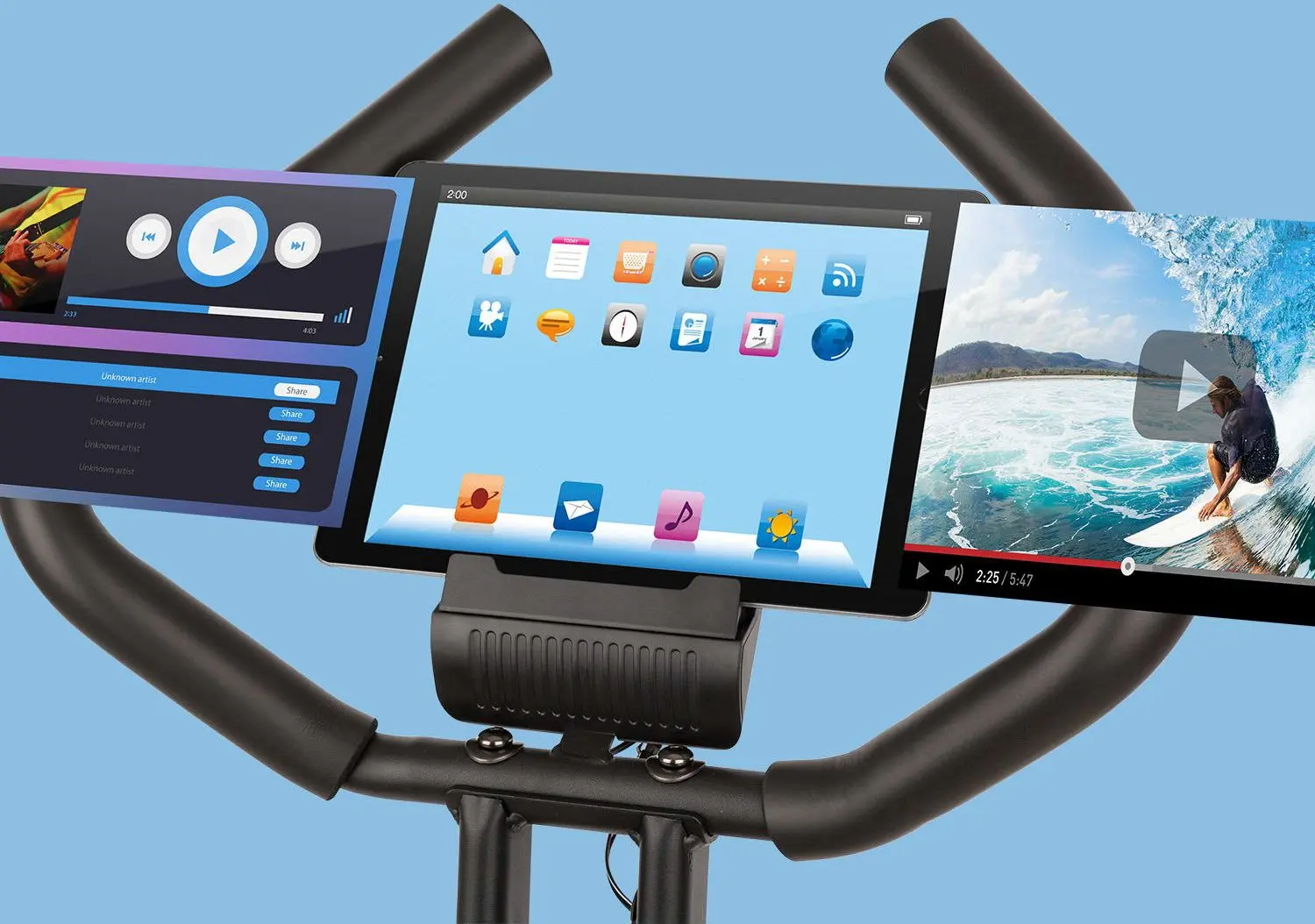 Велотренажер Capital Sports Azura Air (Black/Blue) - 3