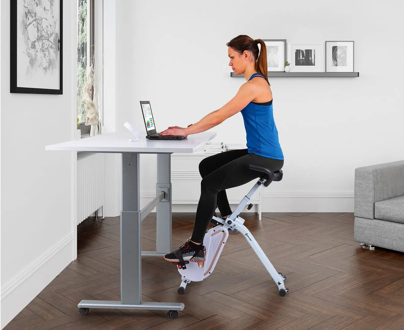 Велотренажер Capital Sports Azura Desk Bike (White) - 5