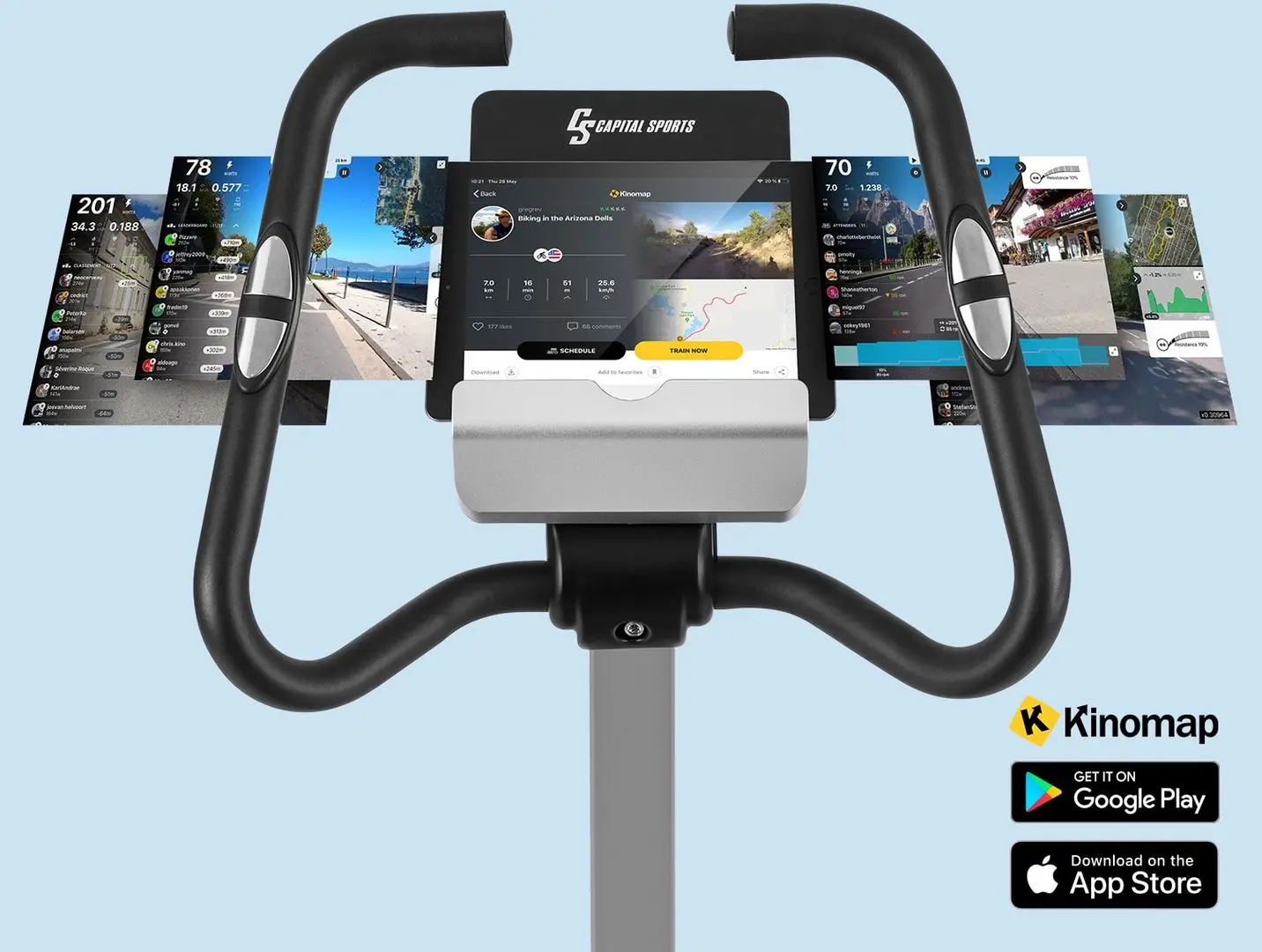 Bicicleta fitnes Capital Sports Evo Comfort (Black)