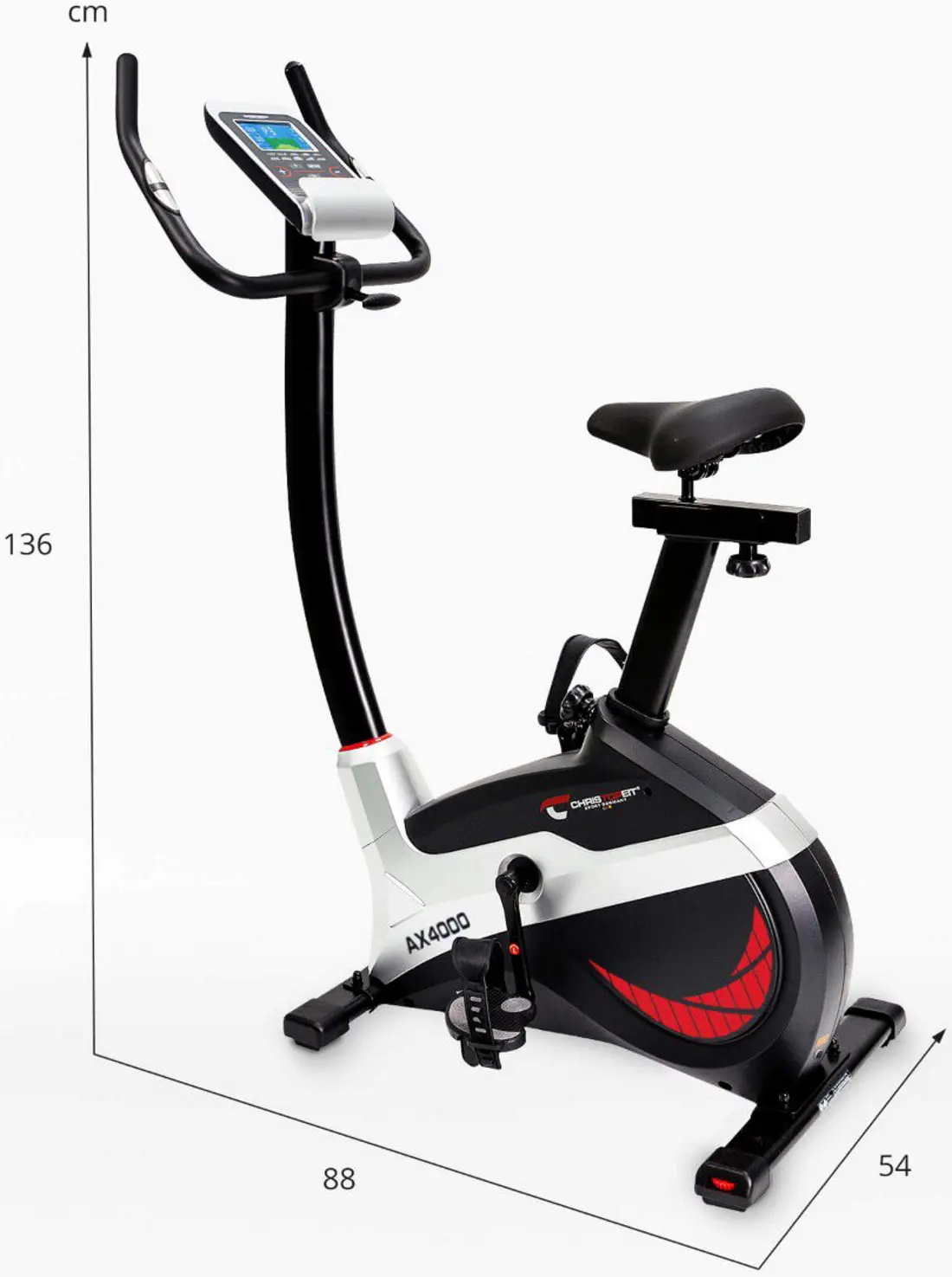 Bicicleta fitness Christopeit Sport AX 4000 (Silver/Black)