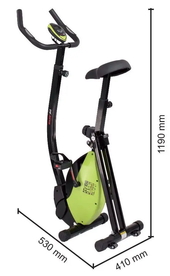 Bicicleta fitness Everfit BFK Easy Slim Multifit (Black/Green)