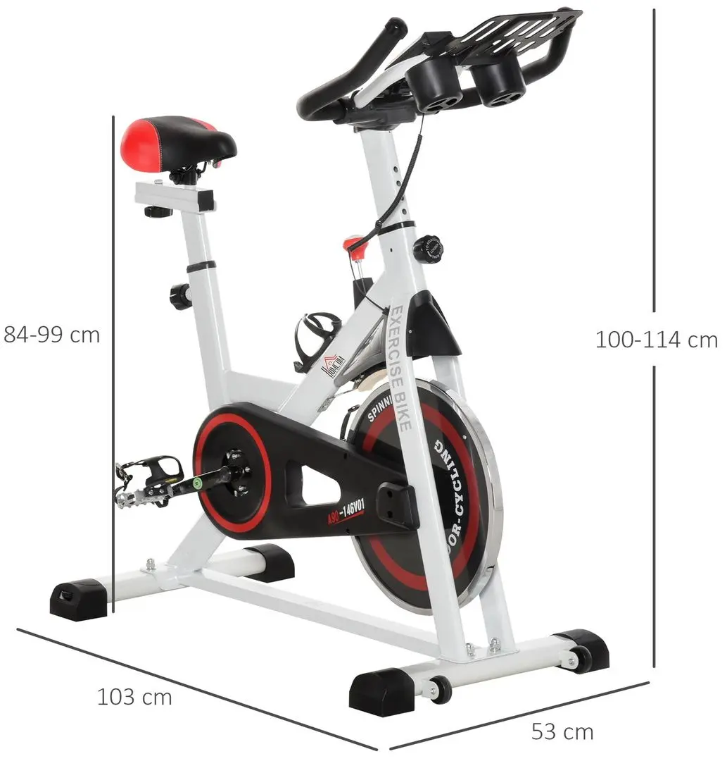 Велотренажер Homcom A90-146V01 (White) - 2