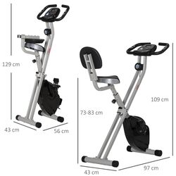 Bicicleta fitness Homcom A90-192GY (Grey) Thumb