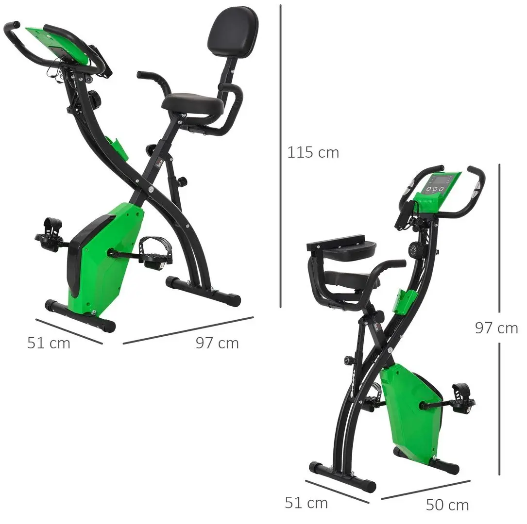 Bicicleta fitness Homcom A90-196GN (Black/Green)