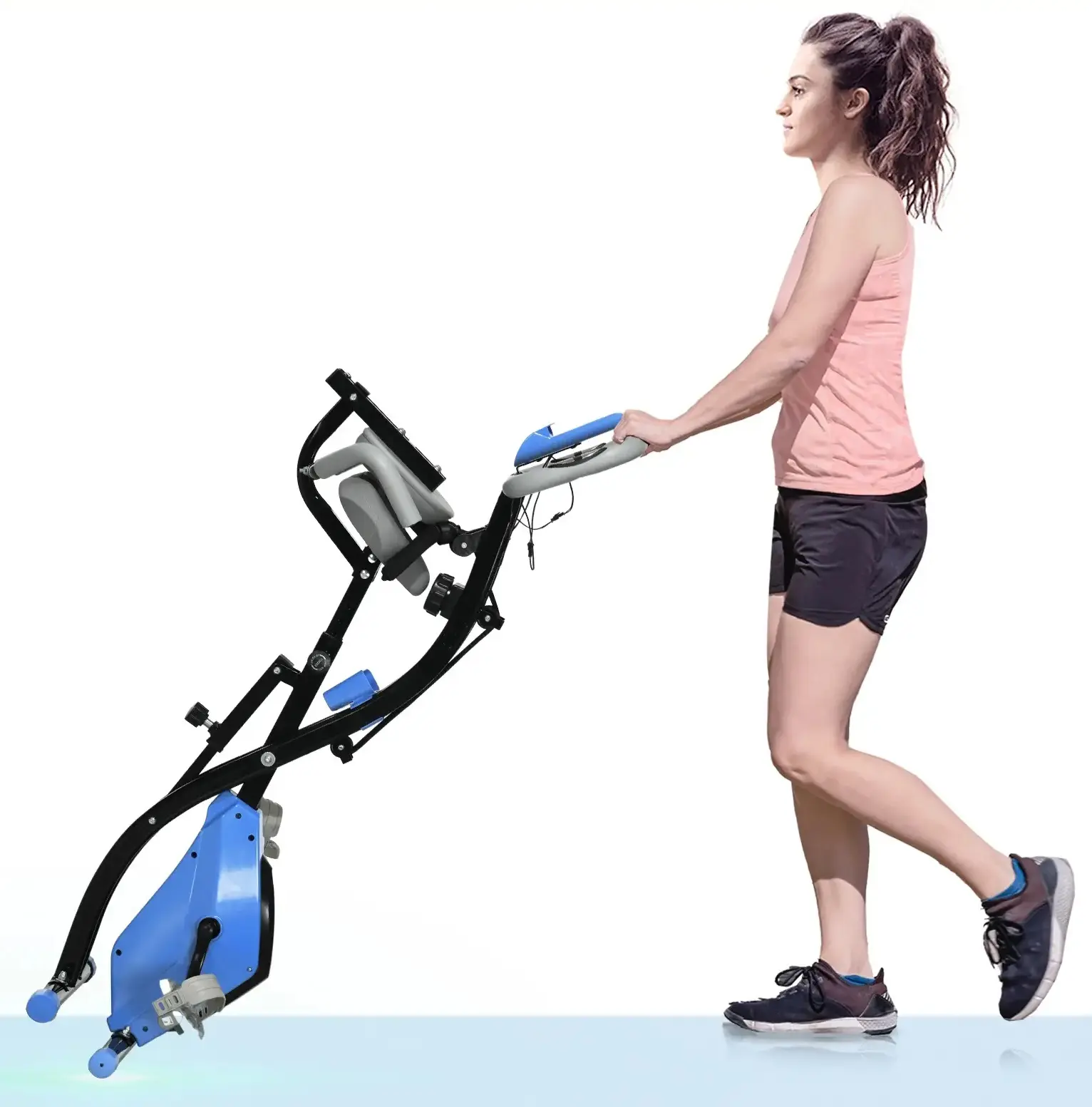 Велотренажер Homcom A90-196LB (Blue) - 8