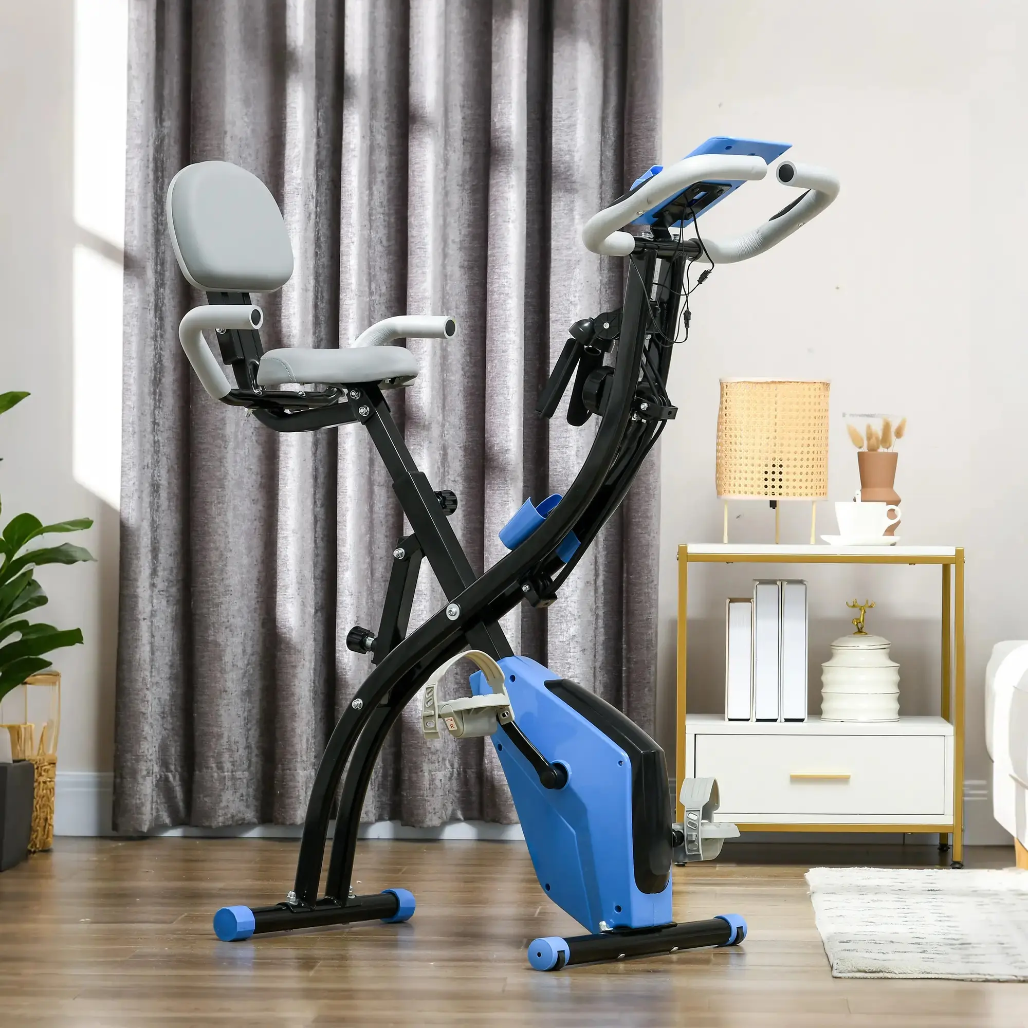 Велотренажер Homcom A90-196LB (Blue) - 9