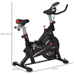 Bicicleta fitness Homcom A90-200 (Black) Thumb