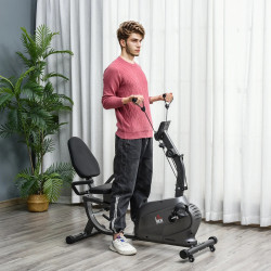 Bicicleta fitness Homcom A90-231 (Black/Grey) Thumb