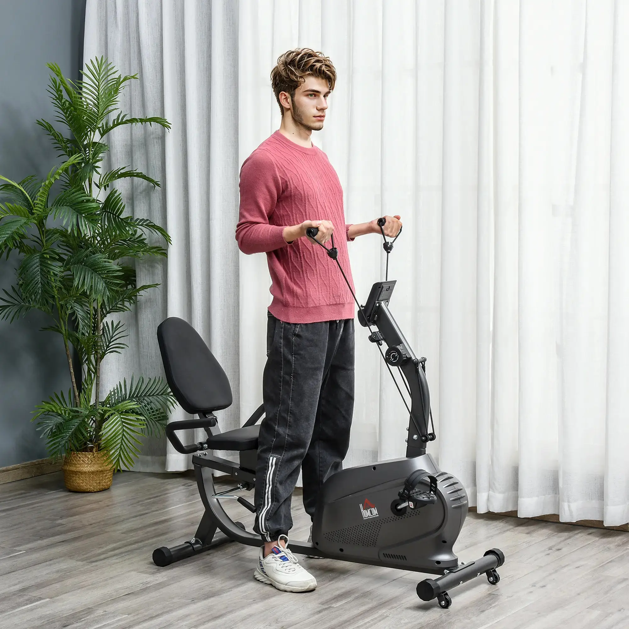 Bicicleta fitness Homcom A90-231 (Black/Grey) - 8