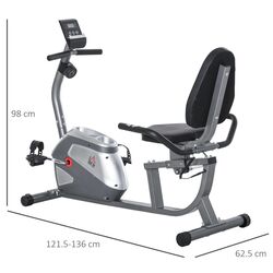 Bicicleta fitness Homcom A90-232 (Grey) Thumb