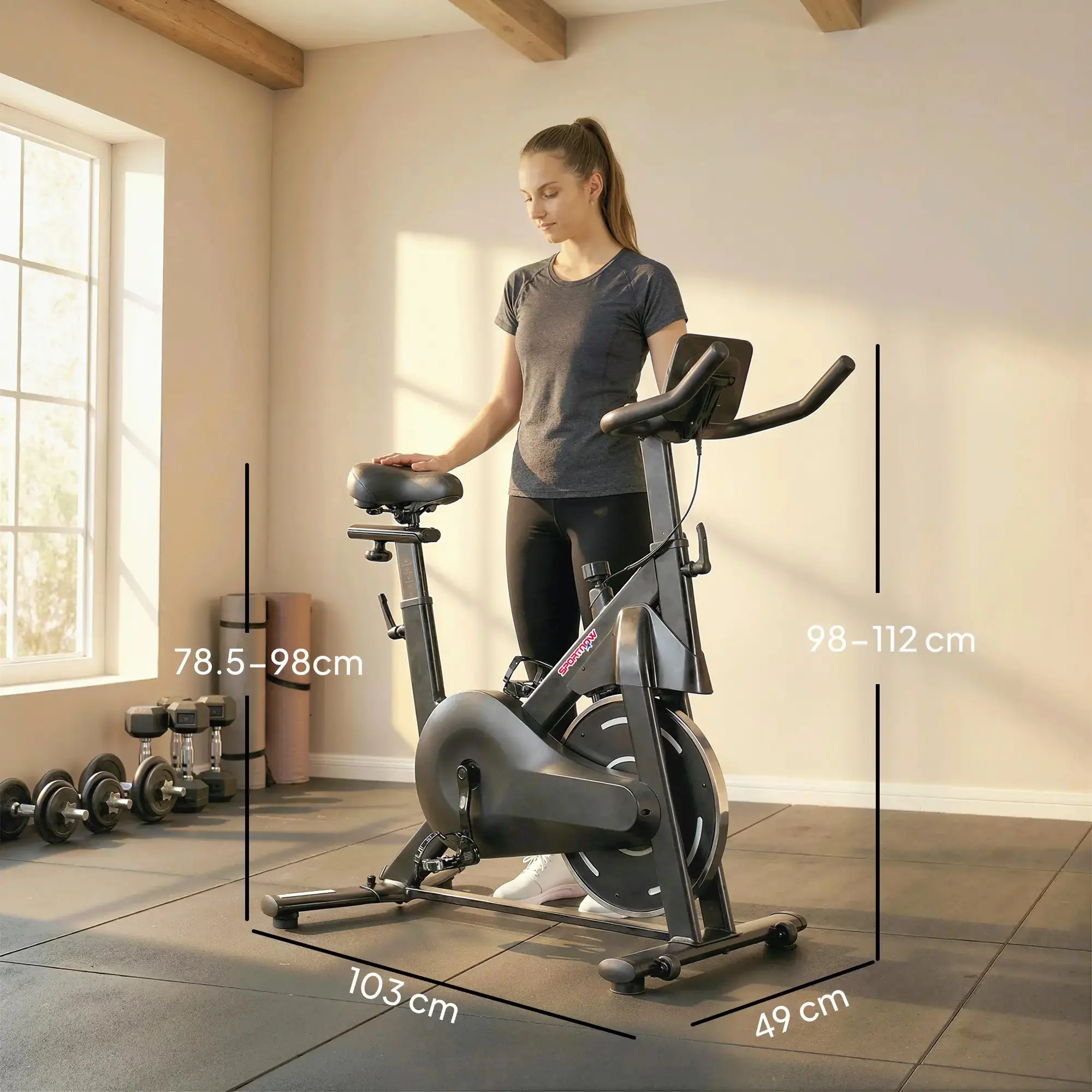 Bicicleta fitness Sportnow A90-422V00BK (Black) - 3