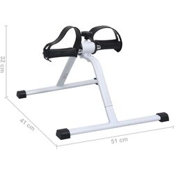 Мини велотренажер VidaXL 90628 (White/Black) Thumb