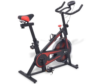 Bicicleta fitness vidaXL 91190 (Black/Red)