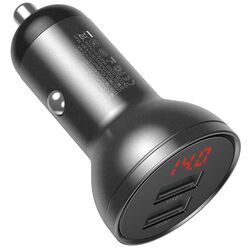 Автомобильное зарядное устройство Baseus Digital Display CCBX-0G (Gray) Thumb