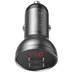 Автомобильное зарядное устройство Baseus Digital Display CCBX-0G (Gray) Thumb