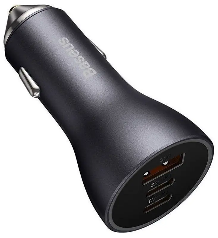 Incarcator auto Baseus Golden Contactor Pro Dual Quick Charger Car Charger U+C 40W (Black)