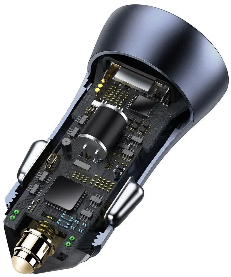 Incarcator auto Baseus Golden Contactor Pro Dual Quick Charger Car Charger U+C 40W (Black)