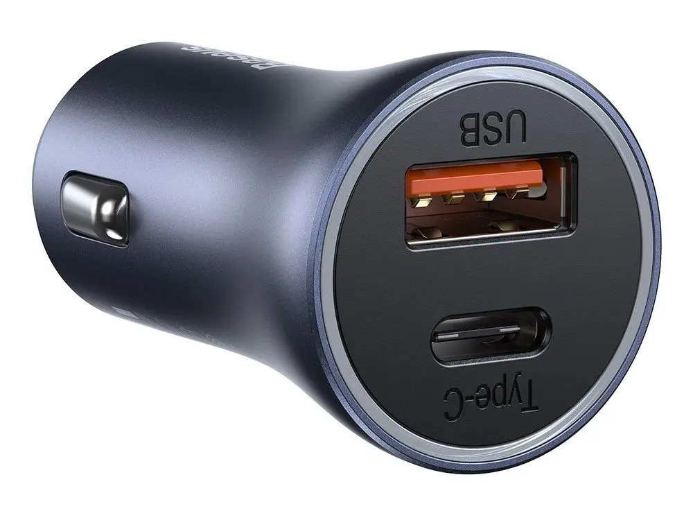 Incarcator auto Baseus Golden Contactor Pro Dual Quick Charger Car Charger U+C 40W (Black)