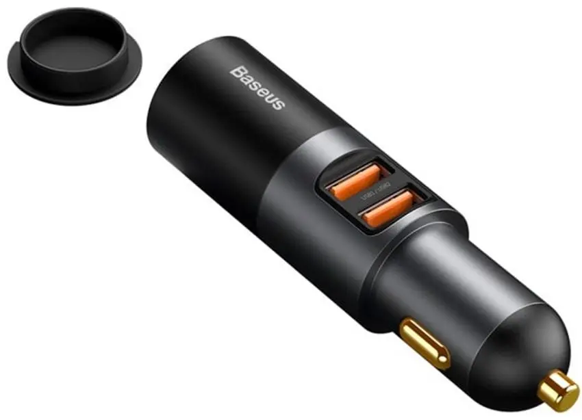 Автомобильное зарядное устройство Baseus Share Together Fast Charge with Cigarette Lighter Expansion (Black)