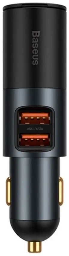 Автомобильное зарядное устройство Baseus Share Together Fast Charge with Cigarette Lighter Expansion (Black)