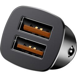 Incarcator auto Baseus Square Metal A+A 30W Dual QC3.0 (Black) Thumb