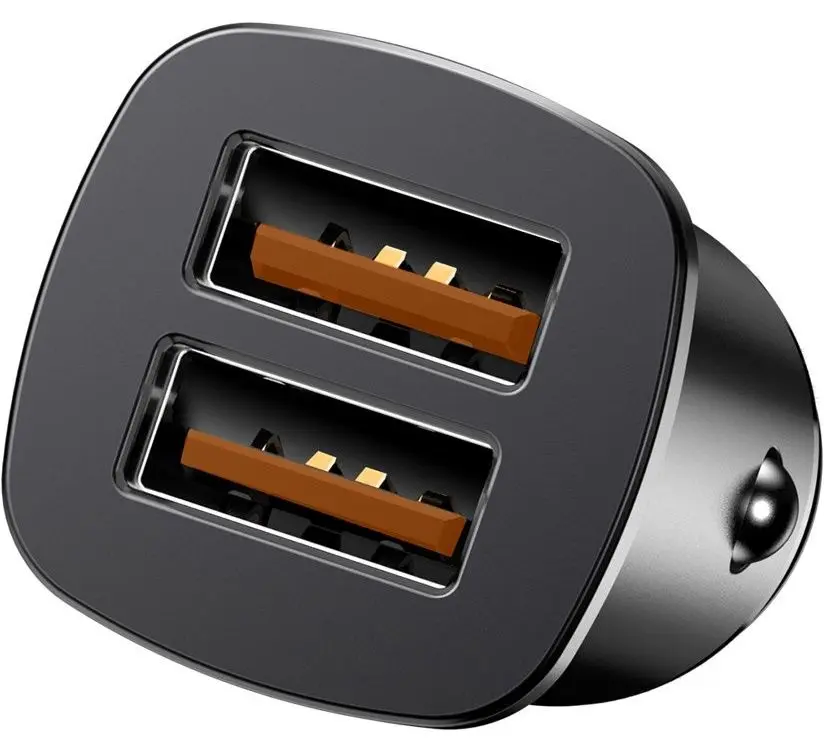 Incarcator auto Baseus Square Metal A+A 30W Dual QC3.0 (Black)