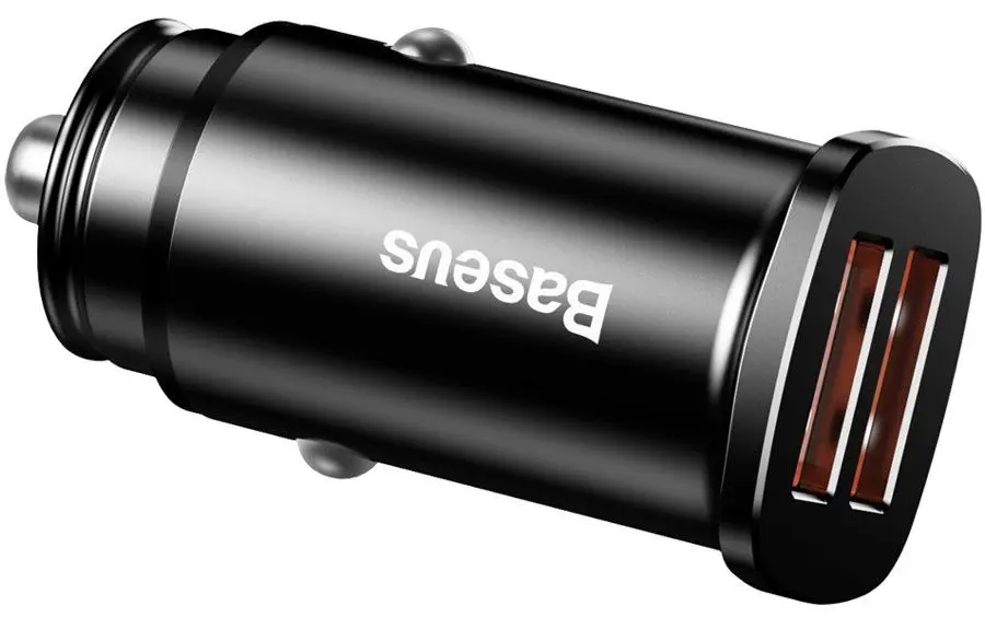 Incarcator auto Baseus Square Metal A+A 30W Dual QC3.0 (Black)