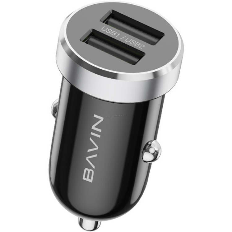 Incarcator auto Bavin PC862TY + cablu USB Type-C (Black)
