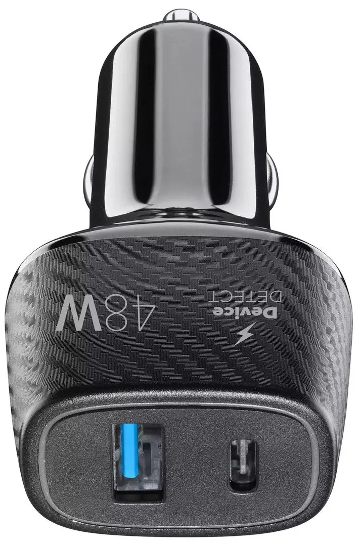 Автомобильное зарядное устройство Cellularline Dual Kit 18W+ PD 30W (Black)