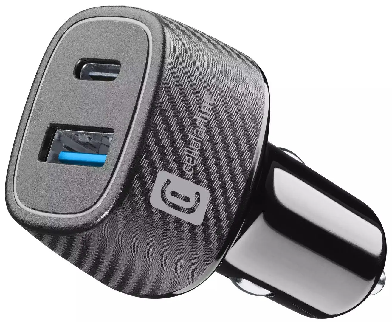 Автомобильное зарядное устройство Cellularline Dual Kit 18W+ PD 30W (Black)