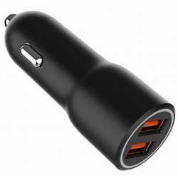Incarcator auto Gembird TA-UC-A2QC36-CAR-01 (Black) Thumb
