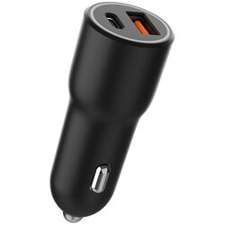 Incarcator auto Gembird TA-UC-AC2PDQC38-CAR-01 (Black) Thumb