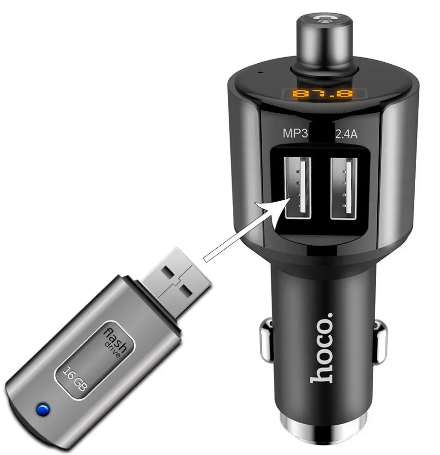 Incarcator auto Hoco E19 (Metal Grey)