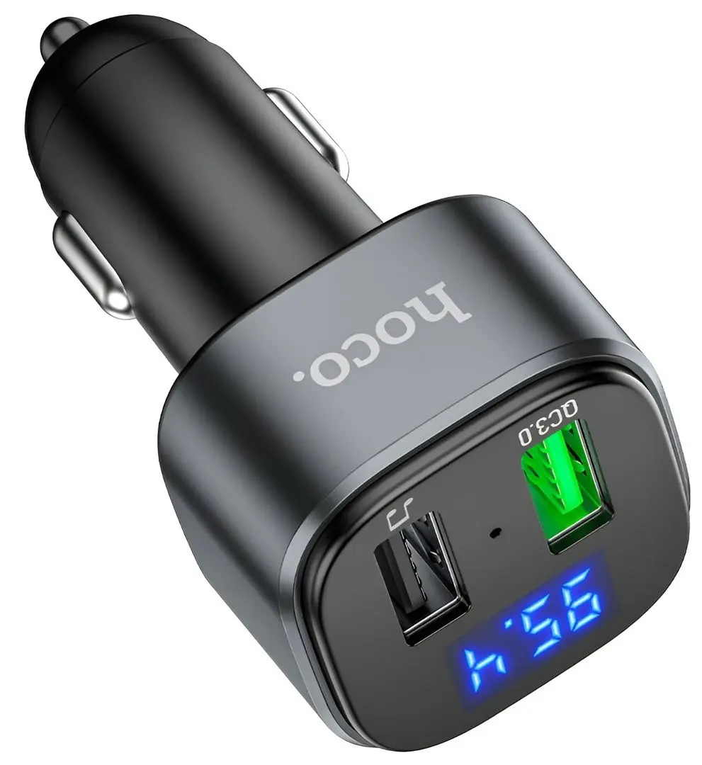 Автомобильное зарядное устройство Hoco E67 Fighter (Black)
