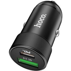 Incarcator auto Hoco Z32B Speed up PD20W+QC3.0 (Black) Thumb