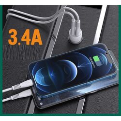 Incarcator auto Jokade JH010 + cablu USB to Lightning (Black) Thumb