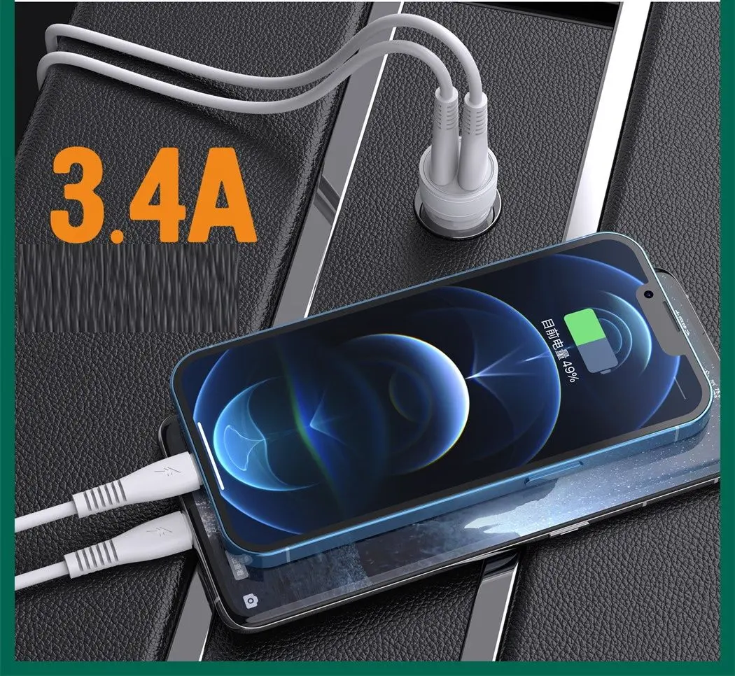 Incarcator auto Jokade JH010 + cablu USB to Lightning (Black)