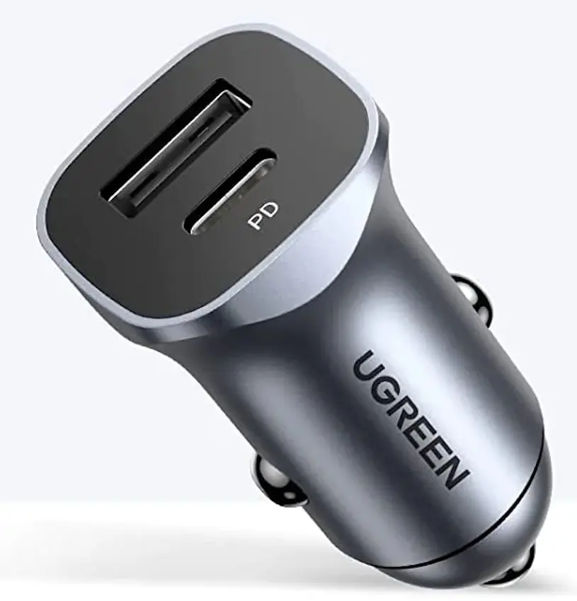 Incarcator auto Ugreen 24W USB-C Car Charger with PD & QC 3.0 (Space Grey) - 2