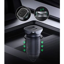 Incarcator auto Ugreen 24W USB-C Car Charger with PD & QC 3.0 (Space Grey) Thumb